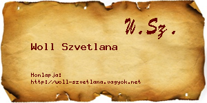 Woll Szvetlana névjegykártya